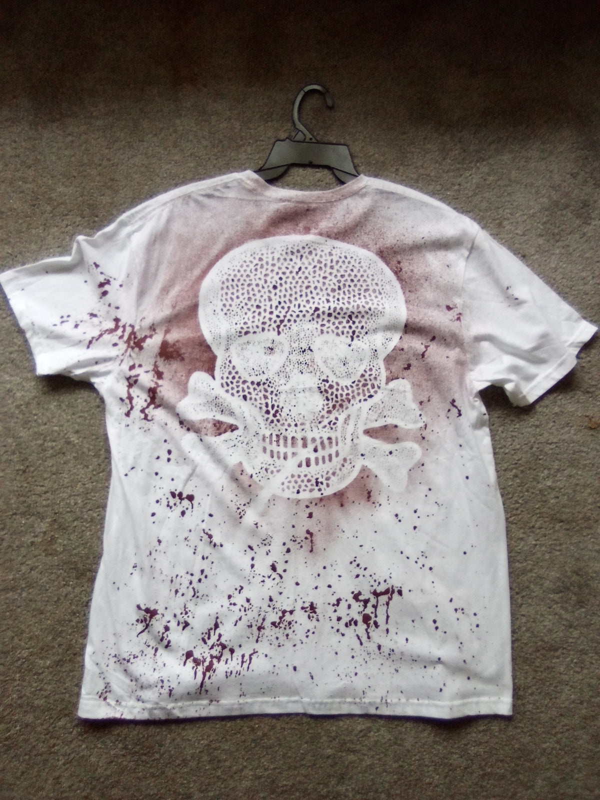 XL White brown Crossbone short sleev