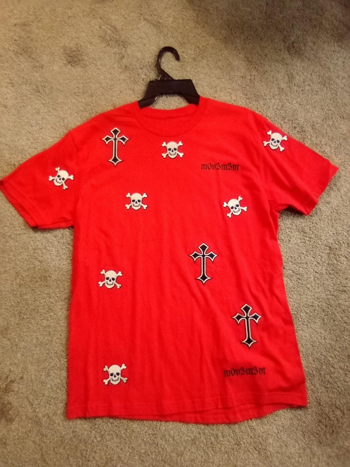 Red Crossbone cross tee