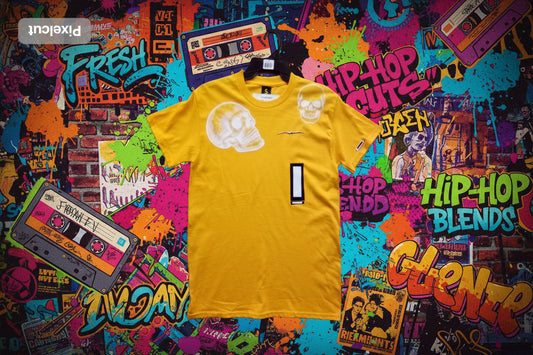 Yellow short sleeve with skulls