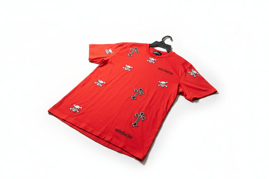 Red Crossbone cross tee