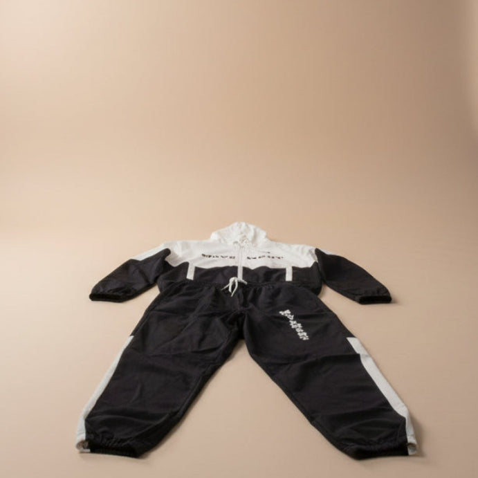 Black and white track suit set