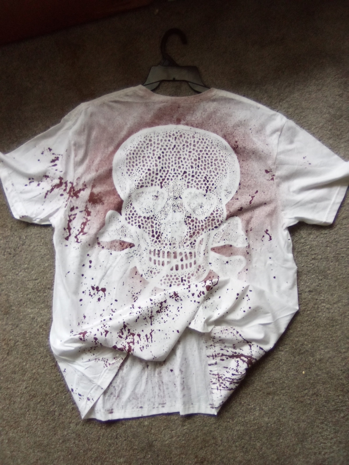 XL White brown Crossbone short sleev