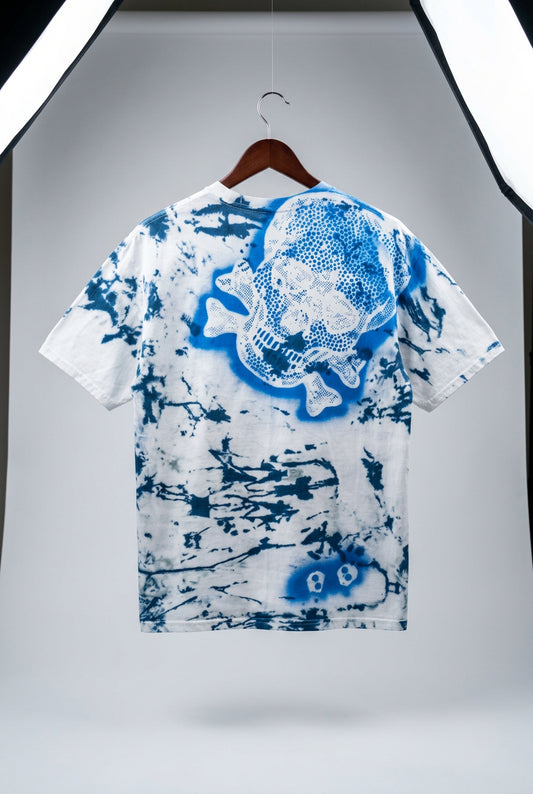 Blue tie dye short sleeve