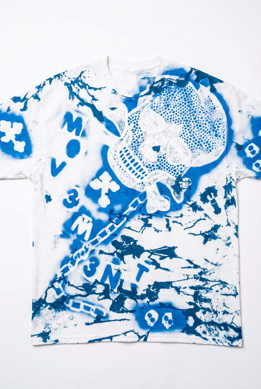 Blue tie dye short sleeve