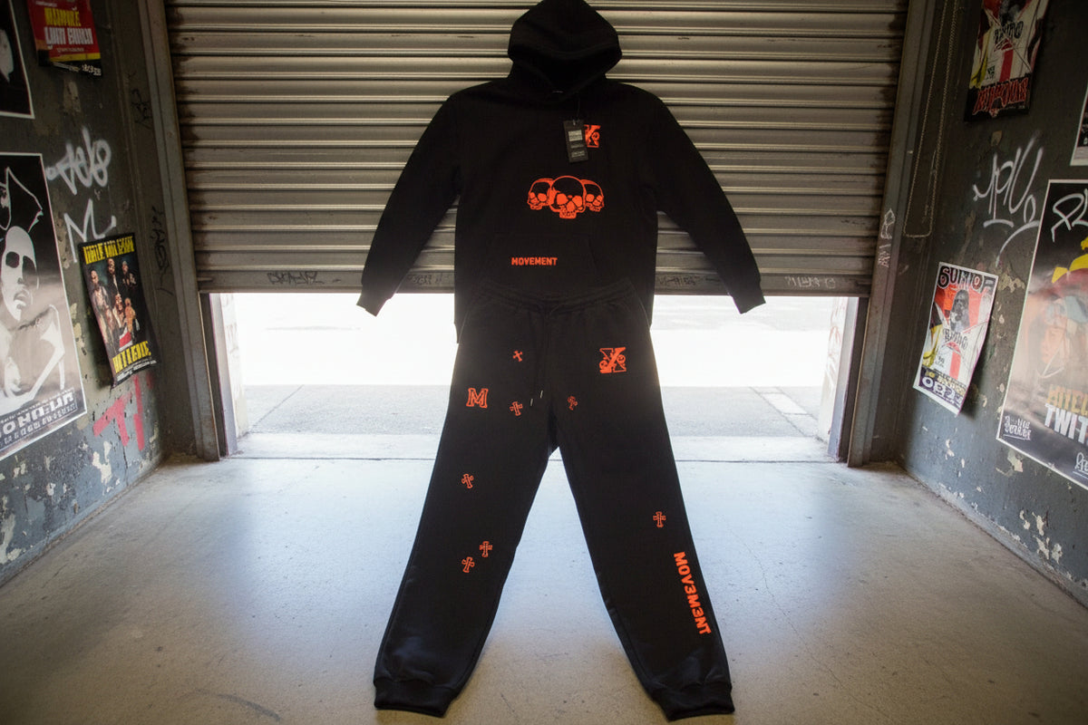 Orange black tracksuit