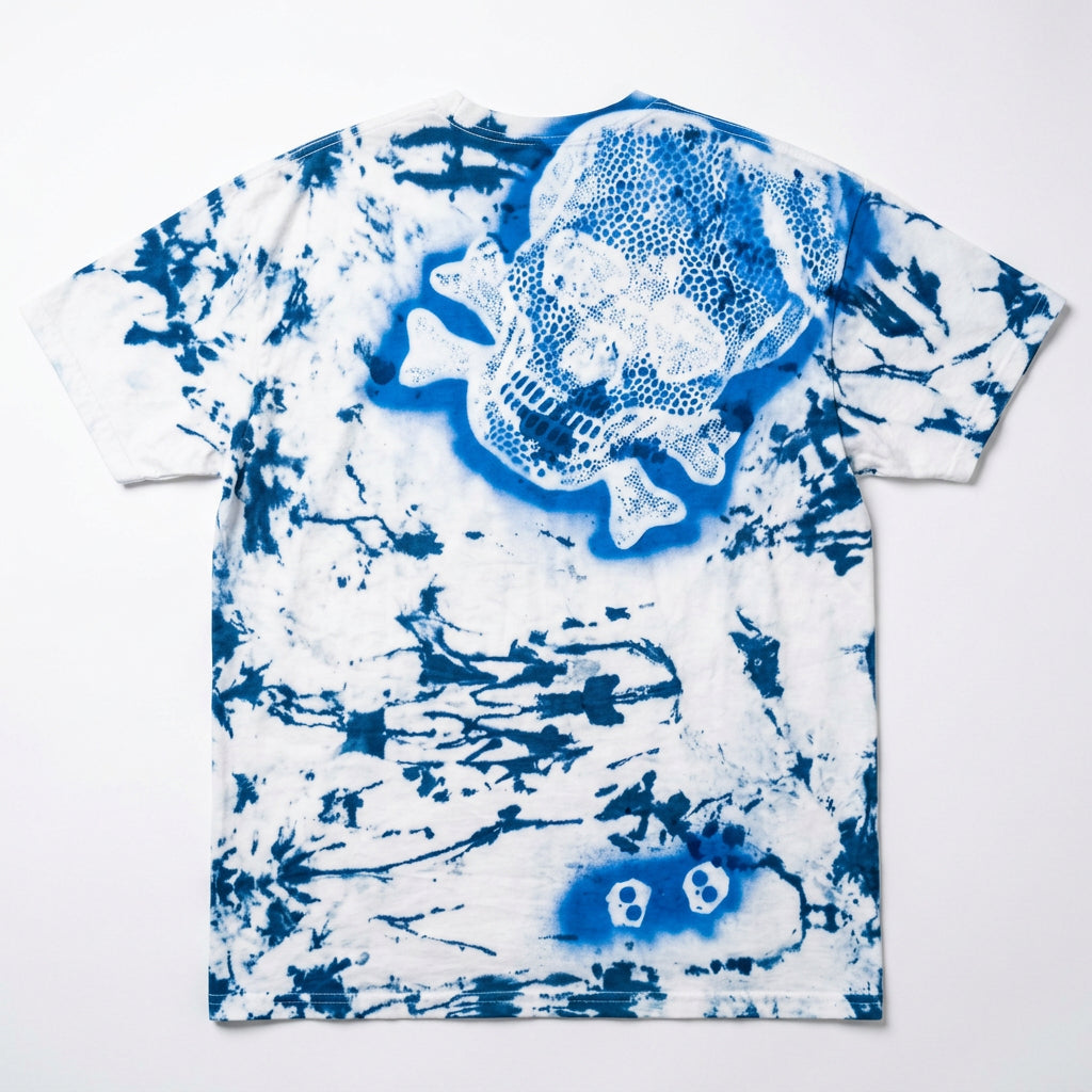 Blue tie dye short sleeve